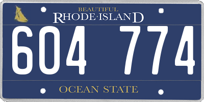 RI license plate 604774