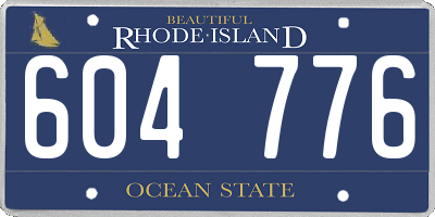 RI license plate 604776