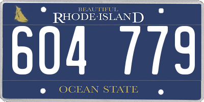 RI license plate 604779