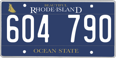 RI license plate 604790
