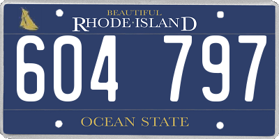RI license plate 604797