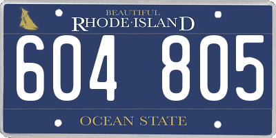 RI license plate 604805
