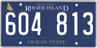 RI license plate 604813