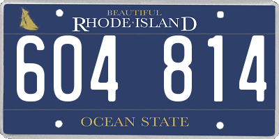 RI license plate 604814