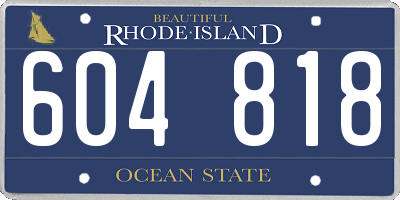 RI license plate 604818