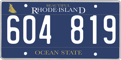 RI license plate 604819