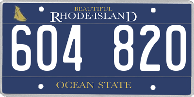 RI license plate 604820
