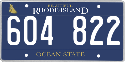 RI license plate 604822