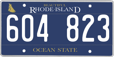 RI license plate 604823