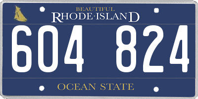 RI license plate 604824