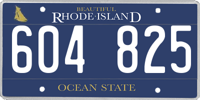RI license plate 604825