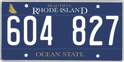 RI license plate 604827