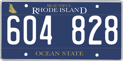 RI license plate 604828