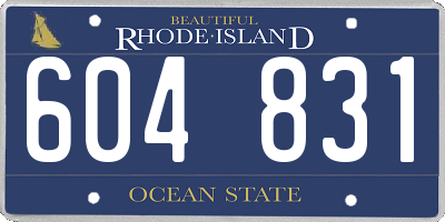 RI license plate 604831