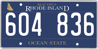 RI license plate 604836