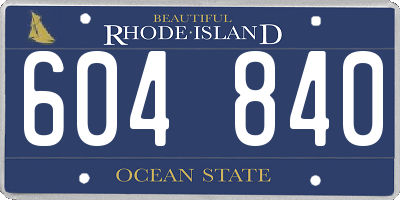 RI license plate 604840