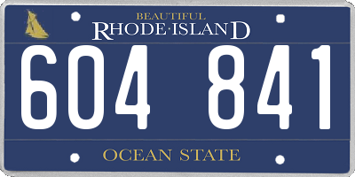 RI license plate 604841