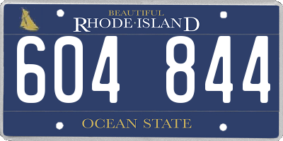 RI license plate 604844