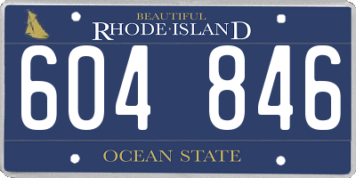 RI license plate 604846