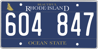 RI license plate 604847
