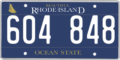 RI license plate 604848