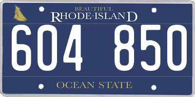 RI license plate 604850