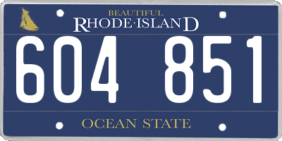 RI license plate 604851