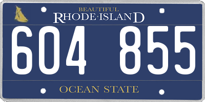 RI license plate 604855