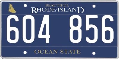 RI license plate 604856
