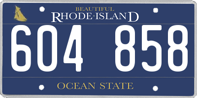 RI license plate 604858