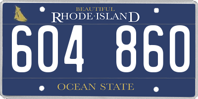 RI license plate 604860