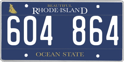 RI license plate 604864