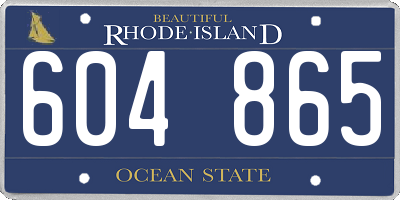 RI license plate 604865