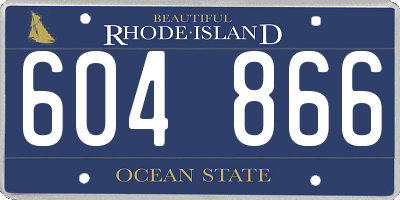RI license plate 604866
