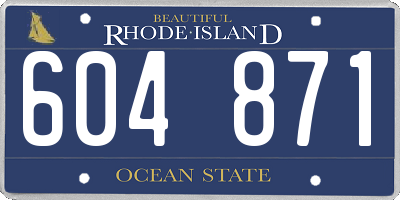 RI license plate 604871