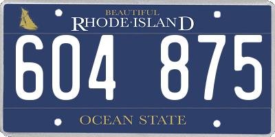RI license plate 604875