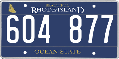 RI license plate 604877