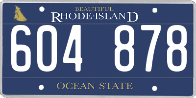 RI license plate 604878