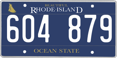 RI license plate 604879