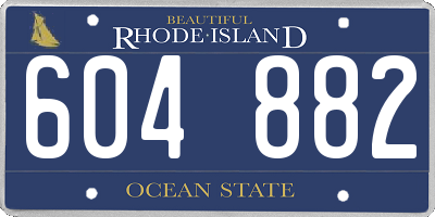 RI license plate 604882