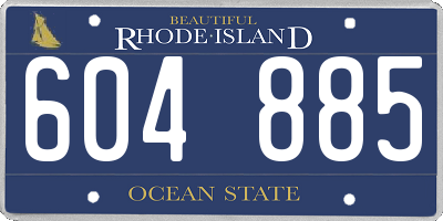 RI license plate 604885