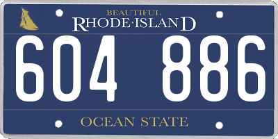 RI license plate 604886