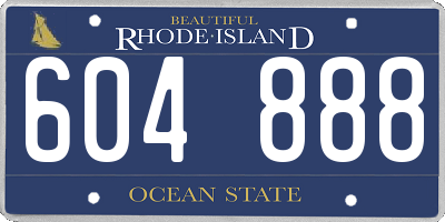 RI license plate 604888