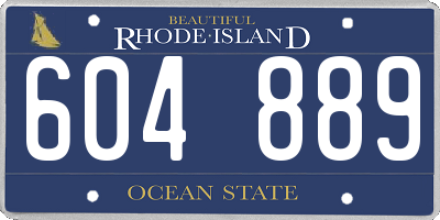 RI license plate 604889