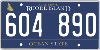 RI license plate 604890