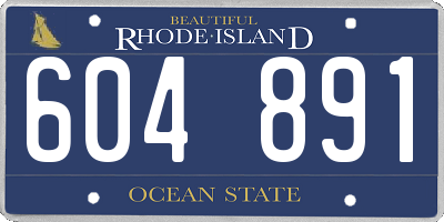 RI license plate 604891