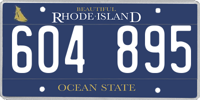 RI license plate 604895