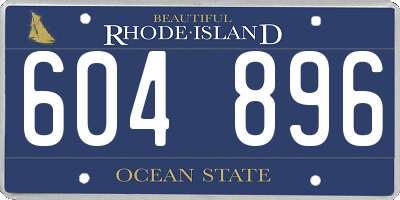 RI license plate 604896