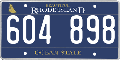 RI license plate 604898