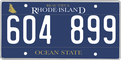RI license plate 604899